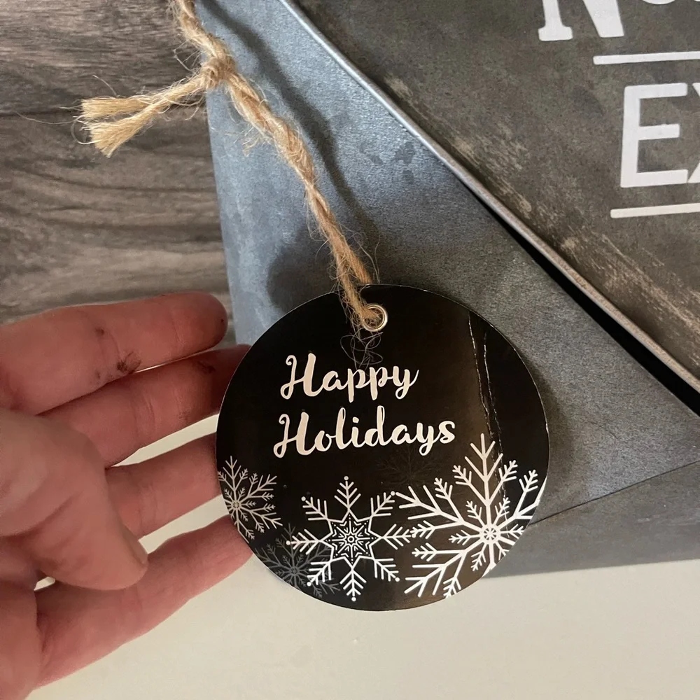 Metal Christmas Santa rustic farmhouse letter box holiday decor